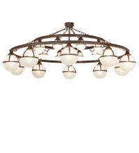 Meyda Blue 200284 - 84" Wide Bola Tavern 20 Light Two Tier Chandelier