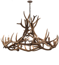 Meyda Blue 200468 - 56" Wide Antlers Elk 12 LT Chandelier