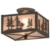 Meyda Blue 200526 - 10" Square Tall Pines Flushmount