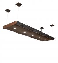 Meyda Blue 215293 - 93" Long Live Edge Walnut Oblong Pendant