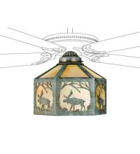 Meyda Blue 22243 - 13"W Lone Moose Fan Light Shade