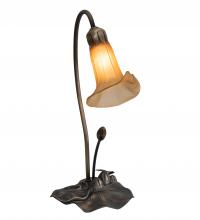 Meyda Blue 226297 - 16" High Amber Tiffany Pond Lily Accent Lamp