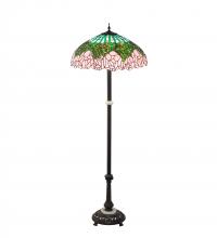 Meyda Blue 229130 - 62" High Tiffany Cabbage Rose Floor Lamp
