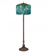 Meyda Blue 252160 - 62" High Tiffany Wisteria Floor Lamp