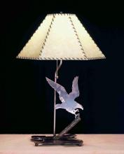 Meyda Blue 38770 - 36" High Strike of the Eagle Faux Leather Shade Table Lamp