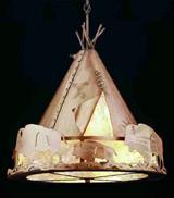 Meyda Blue 50153 - 48"W Teepee w/ Buffalo Pendant