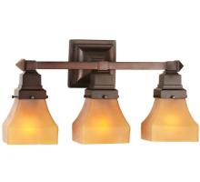 Meyda Blue 50362 - 20"W Bungalow Frosted Amber 3 LT Vanity Light