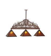 Meyda Blue 51347 - 76"L Mountain Pine 3 LT Island Pendant