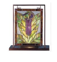 Meyda Blue 68552 - 9.5"W X 10.5"H Jack-in-the-Pulpit Lighted Mini Tabletop Window