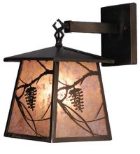 Meyda Blue 82147 - 7.5"W Whispering Pines Lantern Wall Sconce