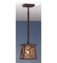 Meyda Blue 82387 - 7"Sq Whispering Pines Mini Pendant