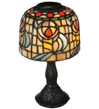 Meyda Blue 98478 - 9.25"H Tiffany Rosebud Candle Lamp