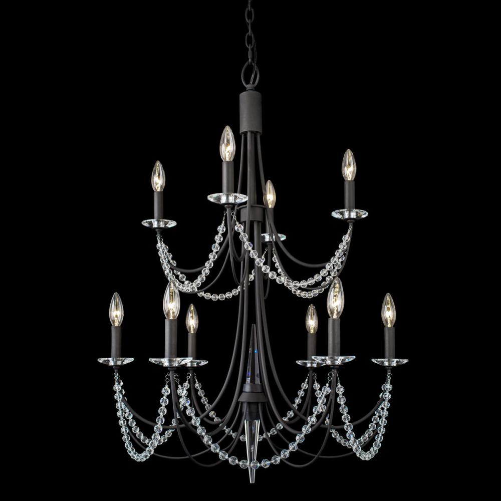 Brentwood 10-Lt 2-Tier Chandelier - Carbon Black