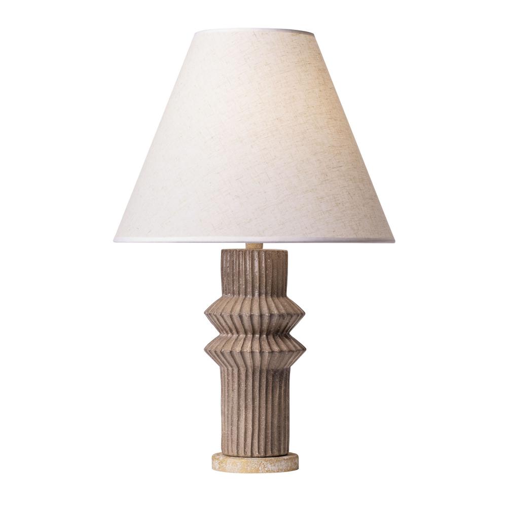 Primea 1-Lt Ceramic Table Lamp - Apothecary Gold/Glazed Taupe