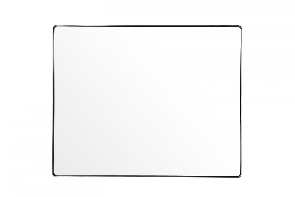 Kye 30x24 Rounded Rectangular Wall Mirror - Brushed Nickel