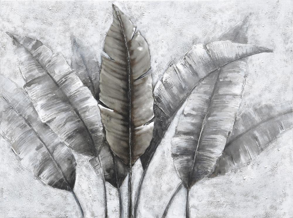 Banana Leaf Mixed-Media Canvas Wall Art