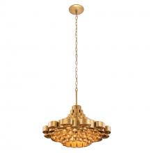 Varaluz 369P06AGCB - Totally Tubular 6-Lt Pendant - Antique Gold/Carbon Black