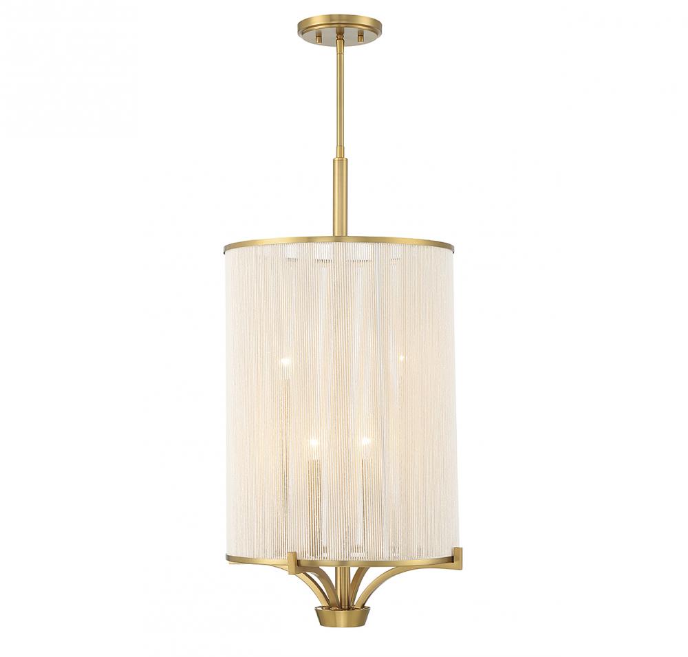 Wynwood 4-Light Chandelier in Warm Brass