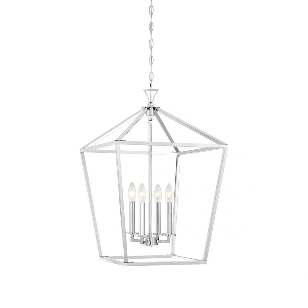 Townsend 4-Light Pendant in Polished Nickel