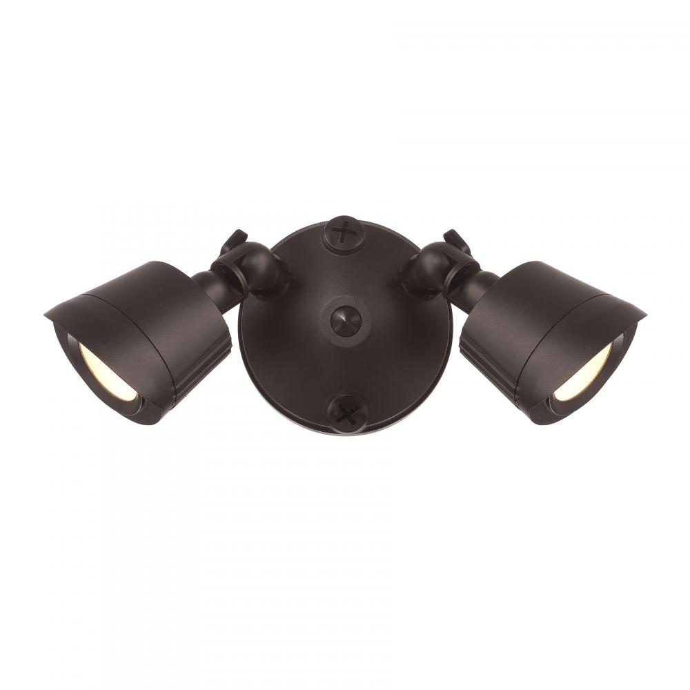 LED Double Flood Light in Bronze