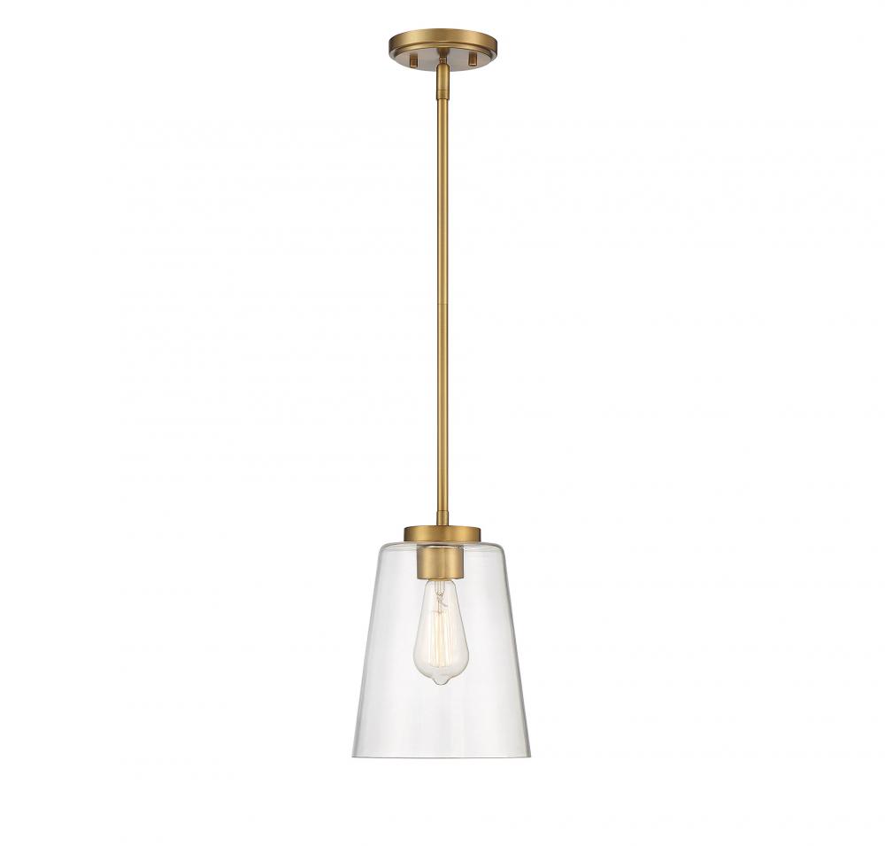 Calhoun 1-Light Pendant in Warm Brass