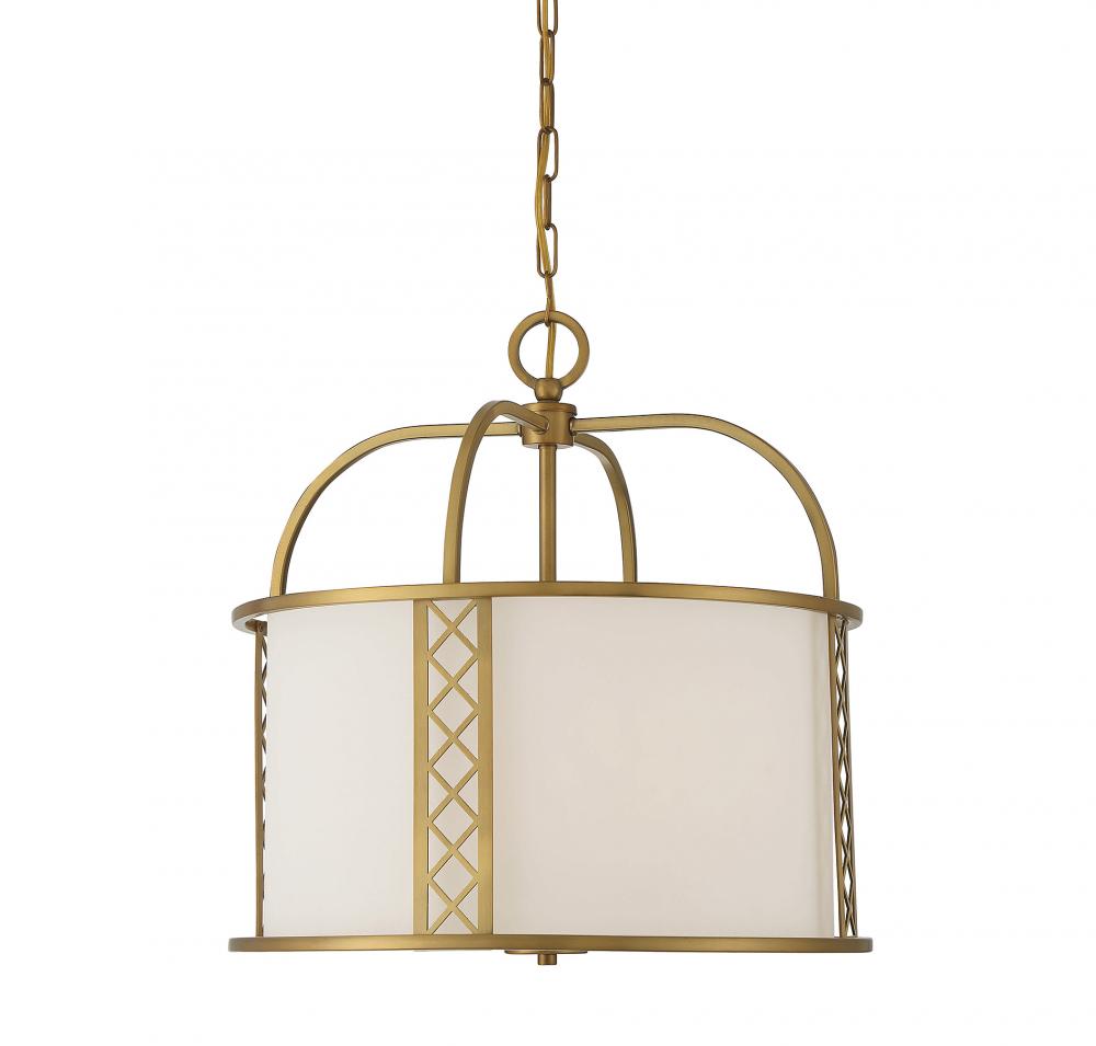 Rockford 3-Light Pendant in  Warm Brass