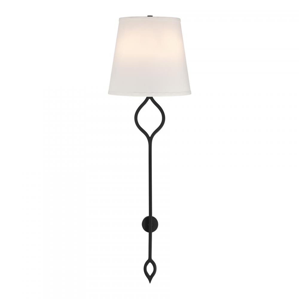 Roxbury 2-Light Wall Sconce in Matte Black