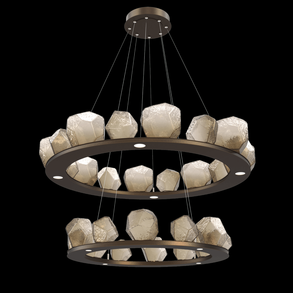 Two Tier Gem Ring Chandelier-2B