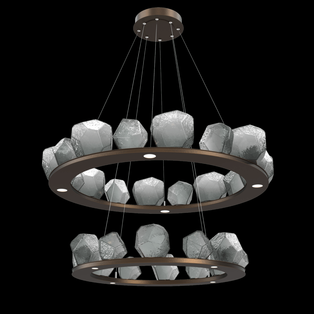 Two Tier Gem Ring Chandelier-2B