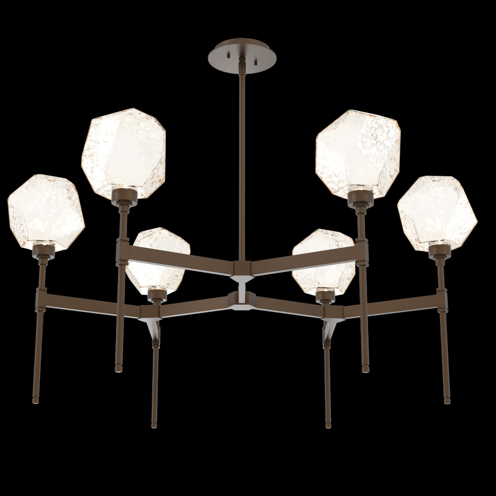 Gem Round Chandelier-39-Flat Bronze