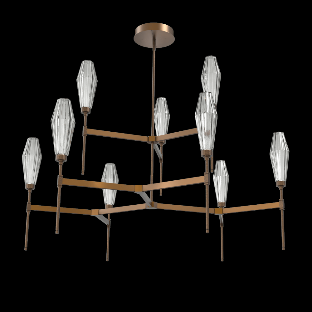 Aalto Round Chandelier-54-Flat Bronze