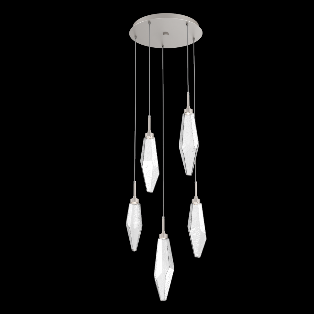 Rock Crystal Round Pendant Chandelier - Quick Ship