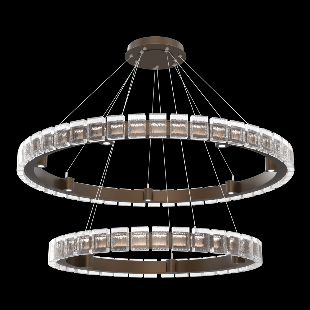 Tessera 38" & 50" Two-Tier Ring-Flat Bronze