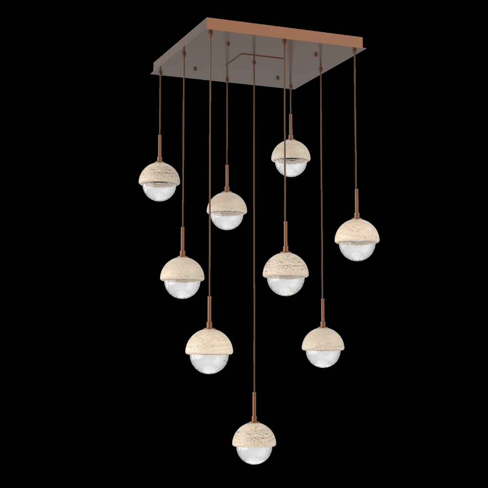 Cabochon Square Pendant Chandelier