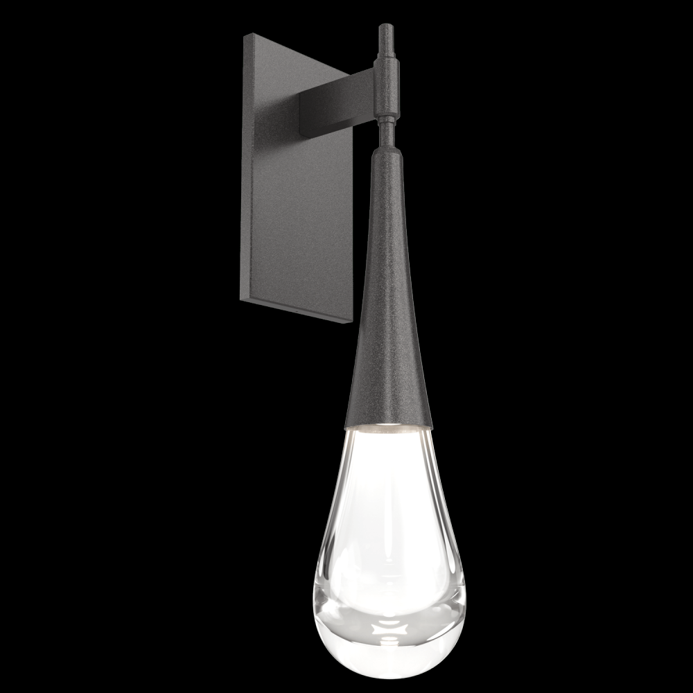 Raindrop Sconce-Graphite-Blown Glass