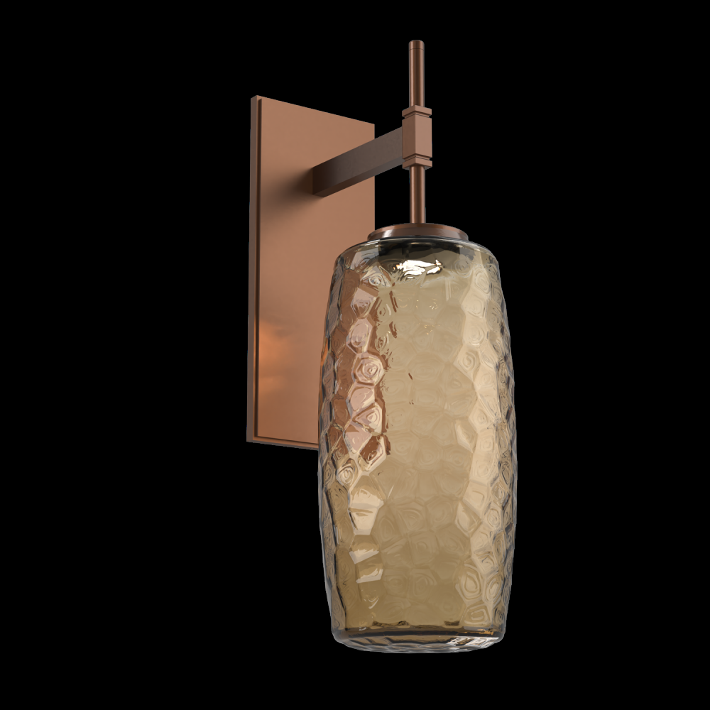 Vessel Tempo Sconce (Large)-Burnished Bronze-Bronze Blown Glass-LED 2700K