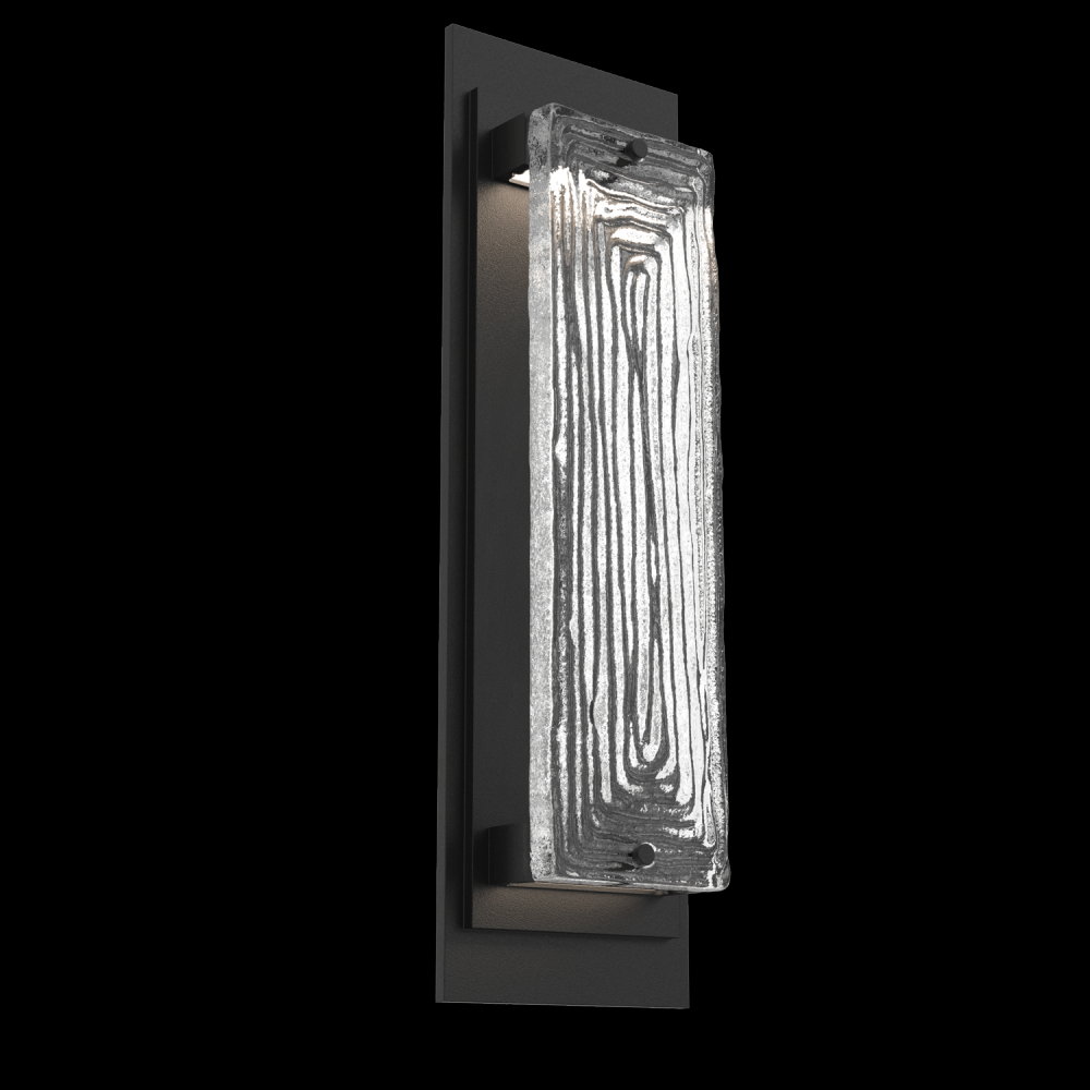 Tabulo Outdoor Sconce (M)-Textured Black-Linea Cast Glass