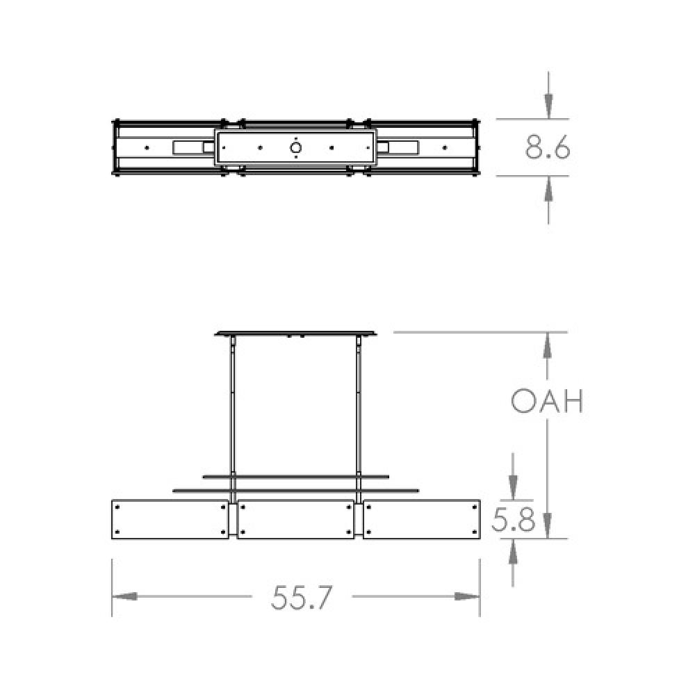 Urban Loft Parallel Linear - 55-Inch