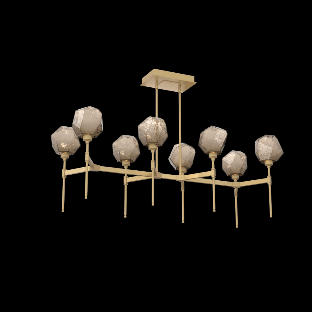 Gem Linear Suspension-48-Gilded Brass