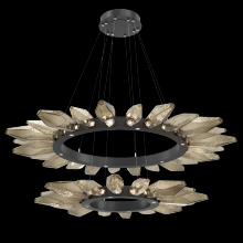 Hammerton CHB0050-2T-MB-CB-CA1-L1 - Rock Crystal Radial Ring Two Tier - 42/56-Matte Black