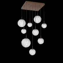 Hammerton CHB0092-09-BB-C-C01-L1 - Gaia Square Multi-Pendant Chandelier