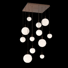 Hammerton CHB0092-12-BB-WL-C01-L3 - Gaia Square Multi-Pendant Chandelier