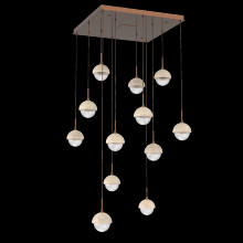 Hammerton CHB0093-12-BB-TC-C01-L3 - Cabochon Square Pendant Chandelier