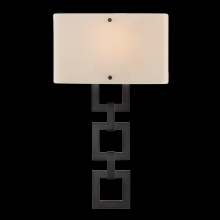 Hammerton CSB0033-0B-BS-BG-E2 - Carlyle Square Link Cover Sconce-0B 11"