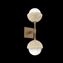 Hammerton IDB0093-02-NB-WL-L3-TR - Cabochon Double Sconce