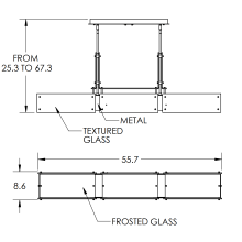 Hammerton PLB0026-0C-GB-SG-001-L3 - Urban Loft Trestle Linear - 55-Inch (LED)