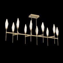 Hammerton PLB0050-67-GB-CA-001-L1 - Rock Crystal Linear Suspension-67-Gilded Brass