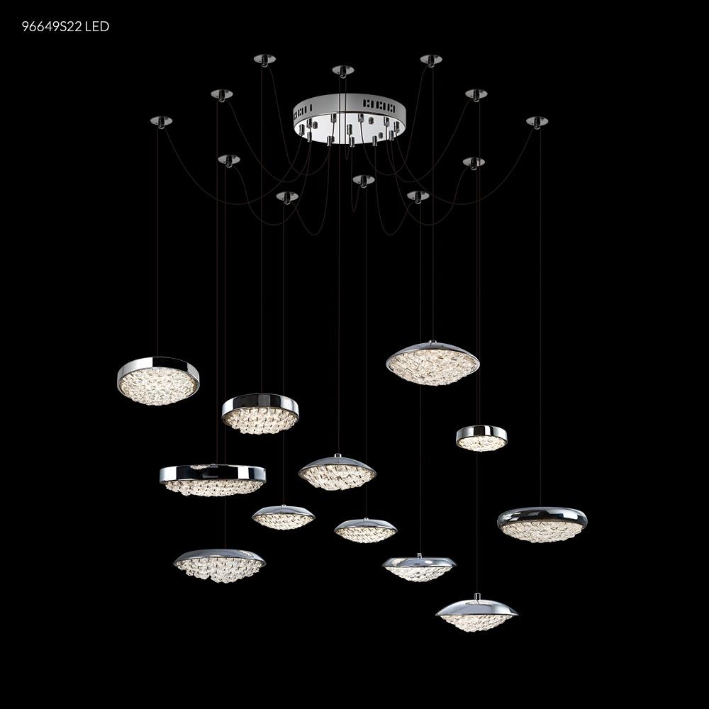 LED Contemporary 12 Light Crystal Chand