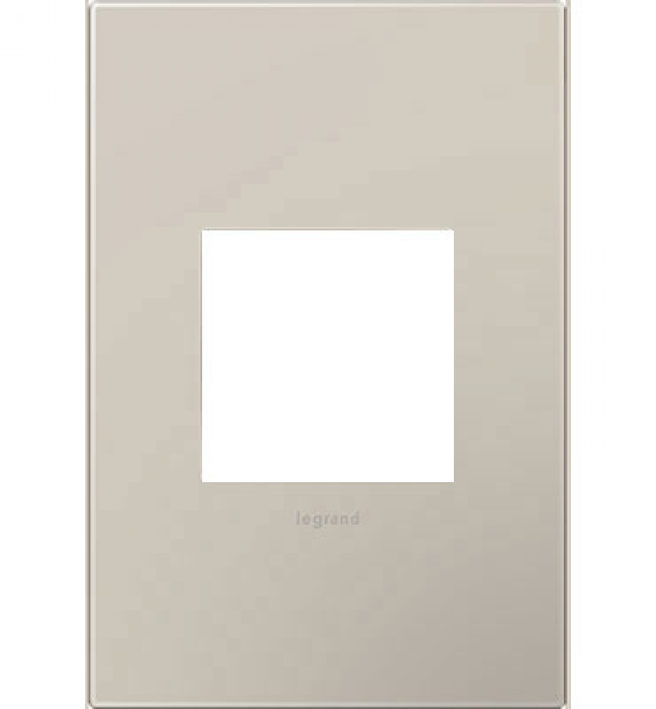 adorne® Greige One-Gang Screwless Wall Plate with Microban®