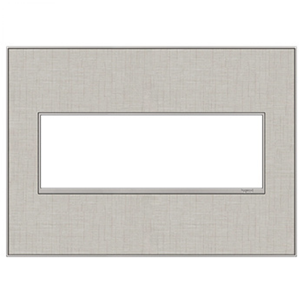 adorne? True Linen Three-Gang Screwless Wall Plate